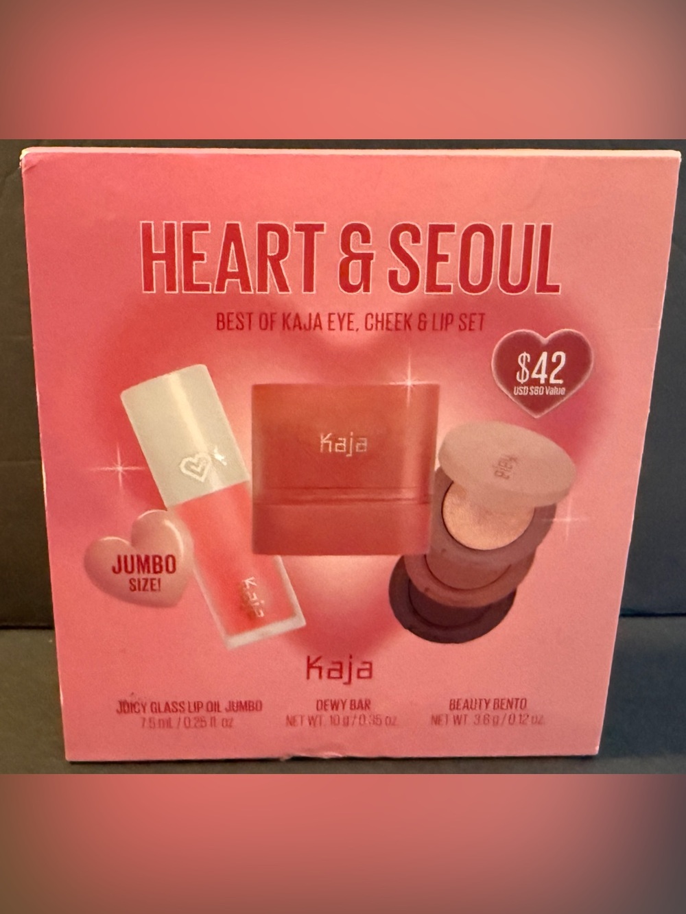 Kaja Heart & Seoul Best of Kaja Eye Cheek & Lip Set NIB Makeup Gift Set